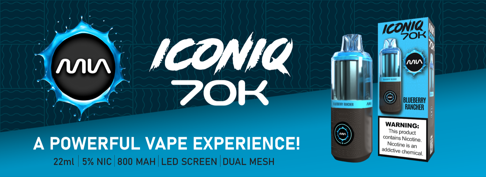 MIA ICONIQ 70K disposable vapes