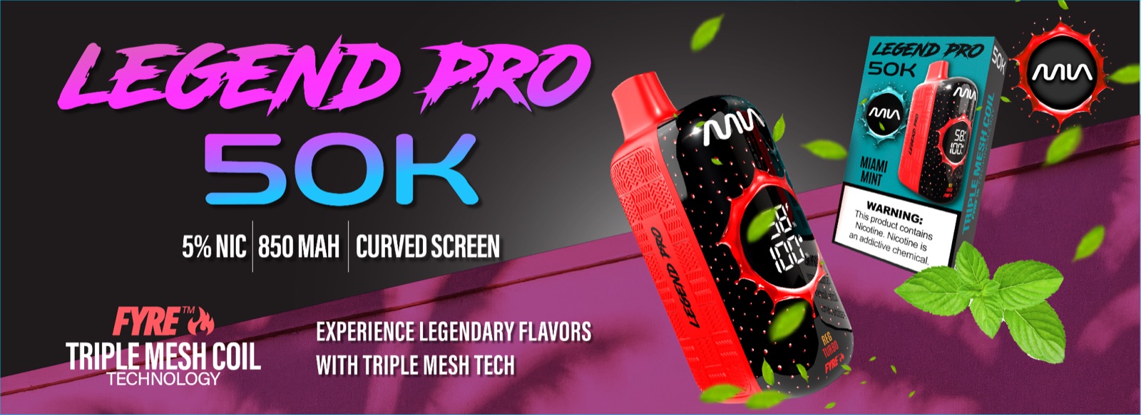 MIA Legend Pro 50K disposable vapes